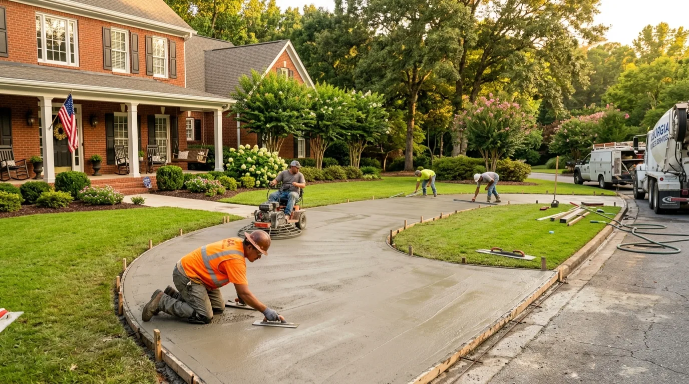 Professional concrete services in Suwanee, Georgia
